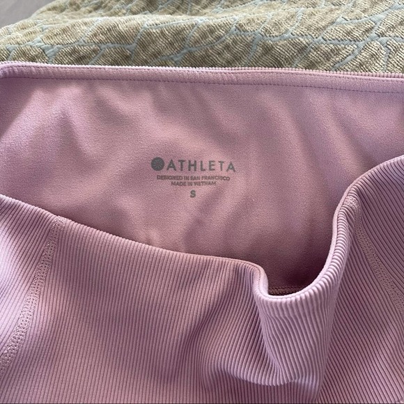 Athleta Elation Hybrid High Rise Rib Tight Pink Sm - Picture 16 of 16